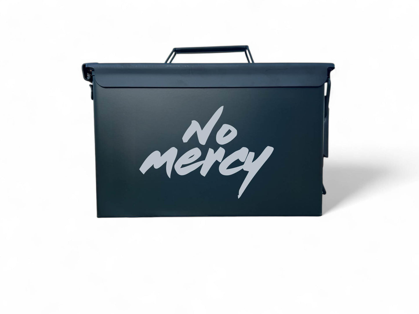 Cobra Kai Theme – Engraved 50 Caliber Ammo Box 2 Sided Engraved with Cobra Kai Patch and No Mercy!