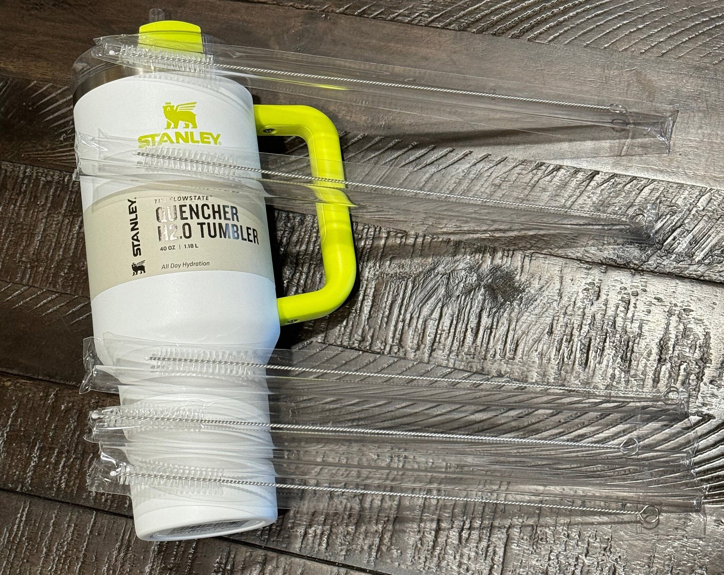 40oz Stanley Replacement Straws w/ Brush 5 Pack (CLEAR)