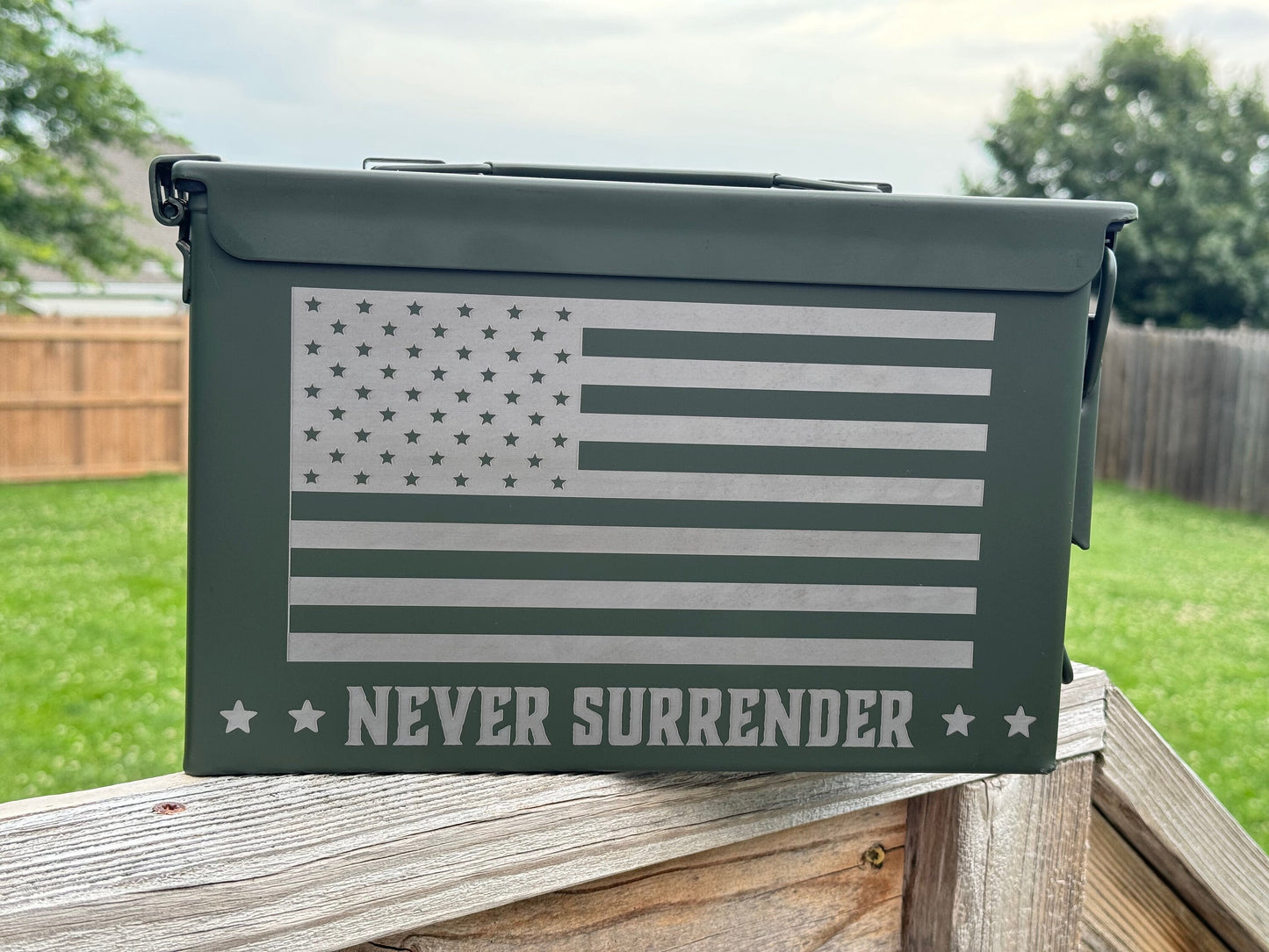 Donald Trump 2024 Election Theme  Patriotic Design for Supporters - 50 Caliber Ammo Box