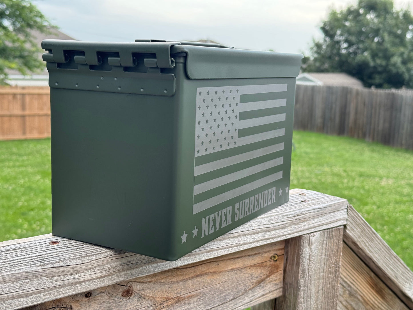 Donald Trump 2024 Election Theme  Patriotic Design for Supporters - 50 Caliber Ammo Box